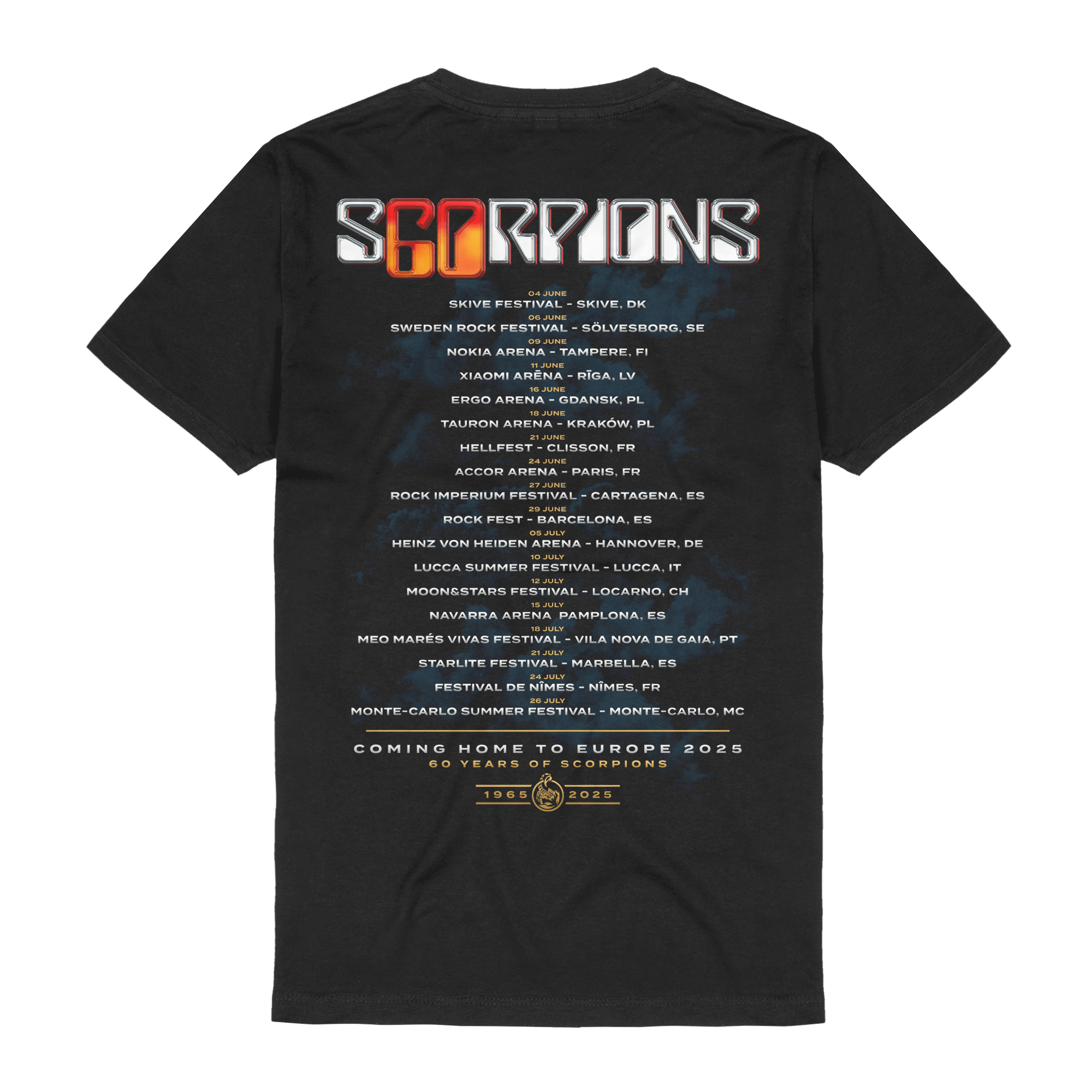 Scorpions European Tour 2025 - Planet Rock T-Shirt 407493