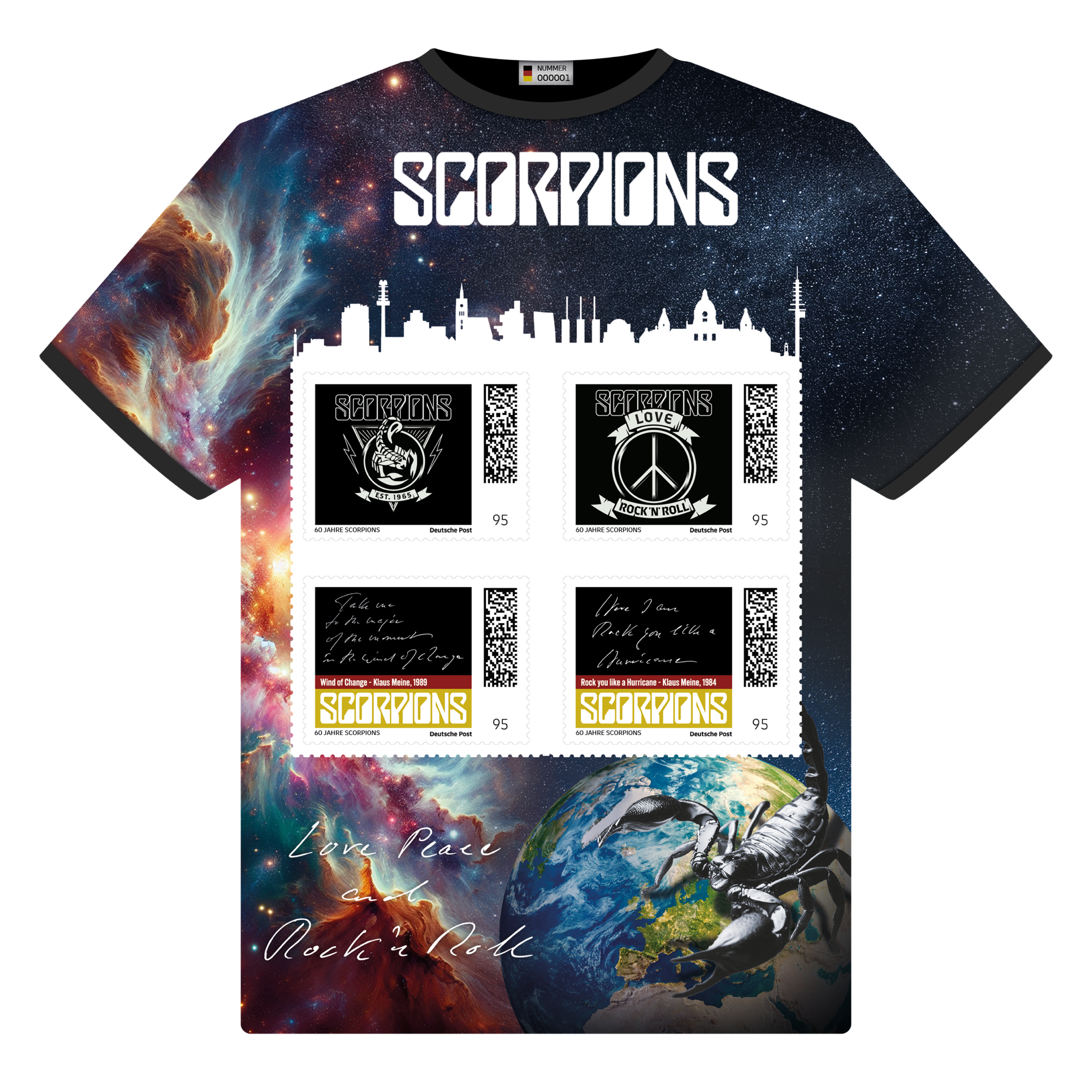 Scorpions Stamp-set Briefmarken-Set Scorpions Universe Sammlerstück 415334